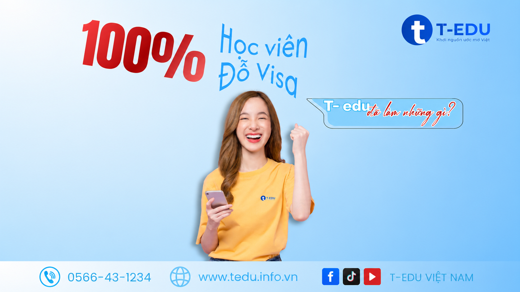 100% học viên t-edu đỗ visa