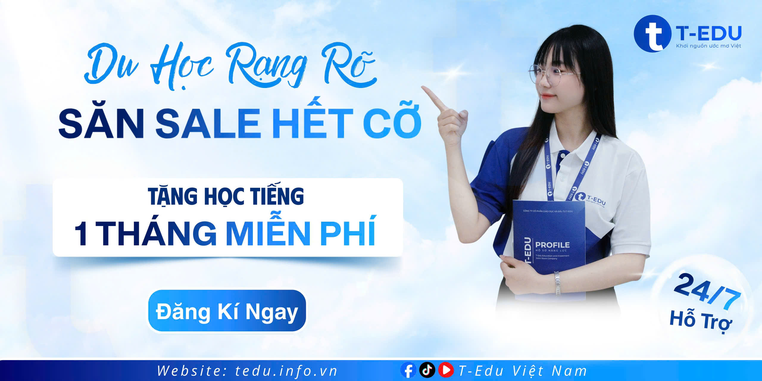Du Học Rạng Rỡ 2025: Săn Sale Hết Cỡ – Tặng 1 Tháng Học Tiếng Miễn Phí