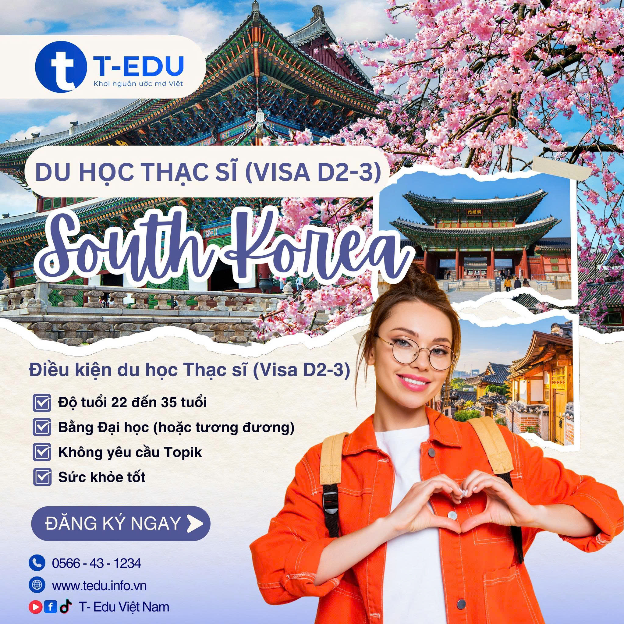 Du học Thạc sĩ tại Hàn Quốc (Visa D2-3): Mở ra cánh cửa tương lai rạng ngời cùng T-EDU!