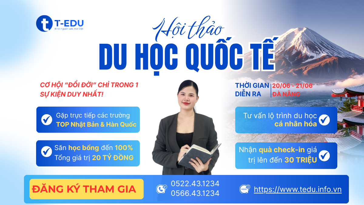 hội thảo du học quốc tế 20 và 21 tháng 6