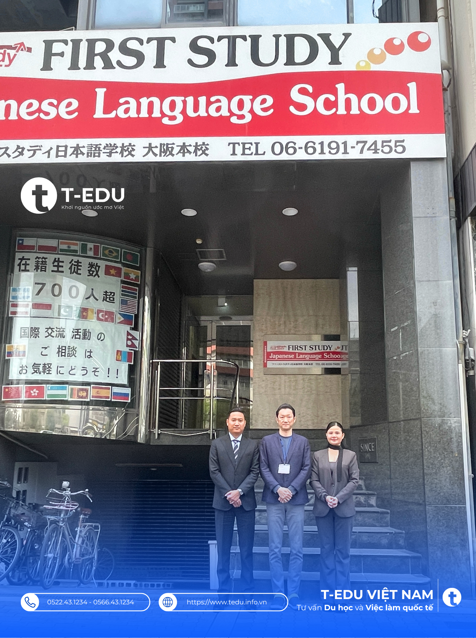 du hoc t-edu tham truong nhat ngu first study osaka 2